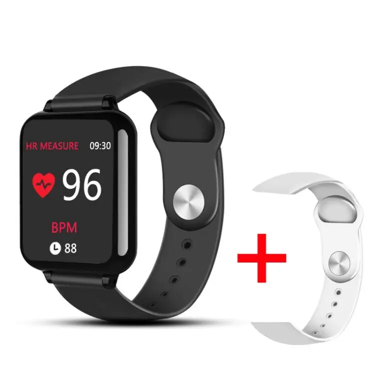 b add 1 white strap Умные часы B57, водонепроницаемые, спортивные, для iphone, телефона, умные часы, монитор сердечного ритма, функции кровяного давления для женщин, мужчин, детей - Цвет: b add 1 white strap