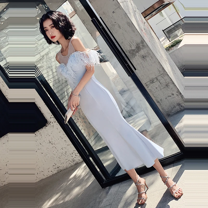 Вечернее платье с открытыми плечами Robe De Soiree, без рукавов, длина до пола, женские вечерние платья, однотонные вечерние платья F134