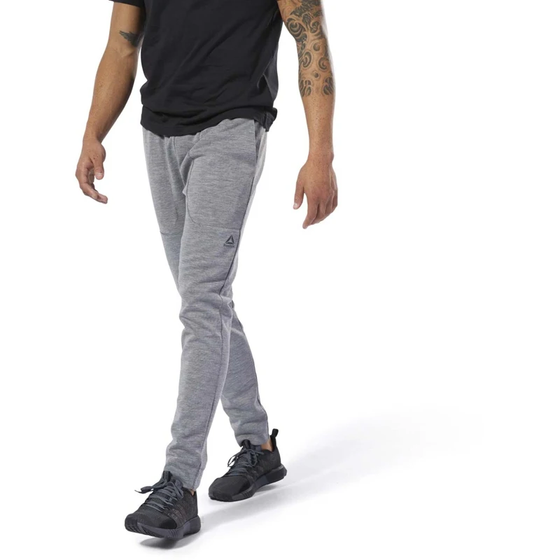 Мужские брюки Reebok Workout Mélange Doubleknit Open Hem DU2205|Штаны для тренировок и упражнений| |
