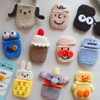 

Warm Knitting Protective Case Cute Cartoon Hand Woven Cover for Airpods 1/2 Kit