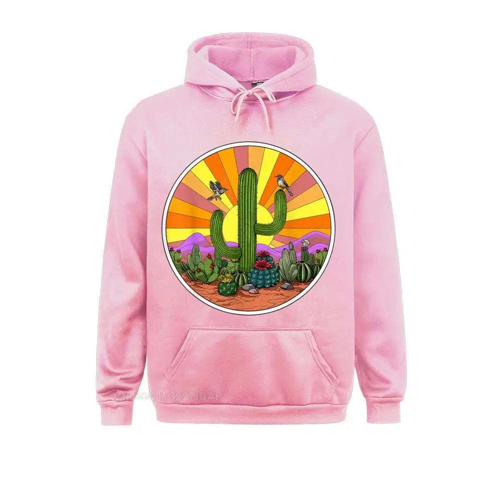 Psychedelic Hippie Cactus Desert Harajuku Retro Vintage Floral Leisure Sweatshirts Wholesale Mens Hoodies Youthful Clothes