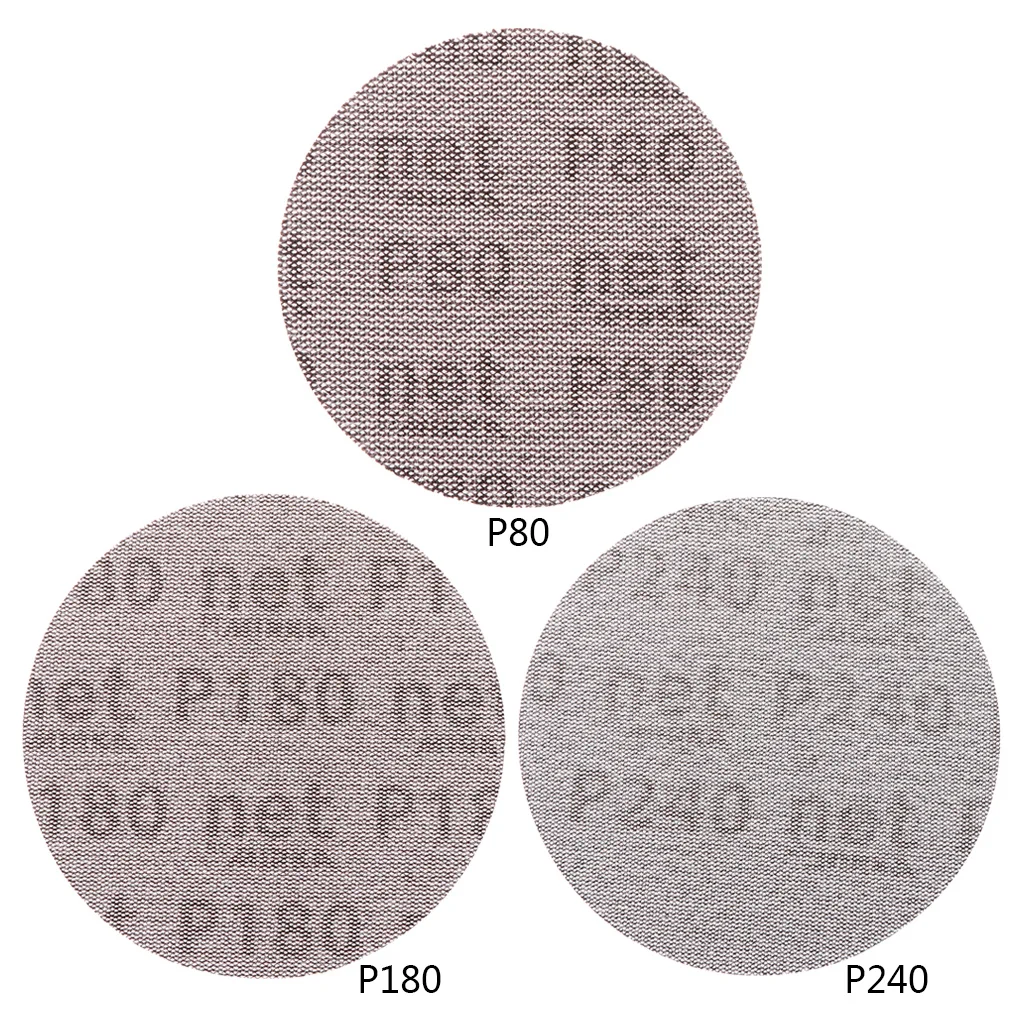 

10Pcs Mesh Abrasive Dust Free Sanding Discs 5 Inch 125mm Anti-blocking Dry Grinding Sandpaper 80~240 Grit