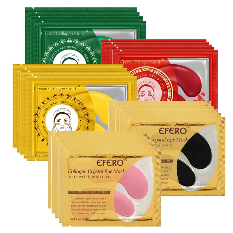 

10/15Pairs Crystal Collagen Gold Eye Mask Sleeping Mask Anti-Aging Dark Circles Patches for Under Eyes Skin Care Eye Mask Pad