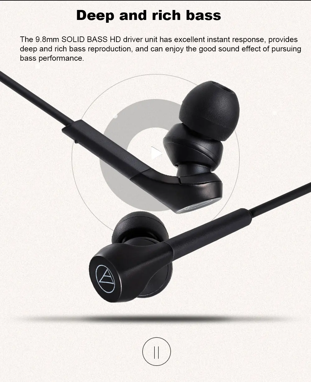Audio Technica ATH-CKS550XiS Solid Bass In-Ear Headphones description image 5