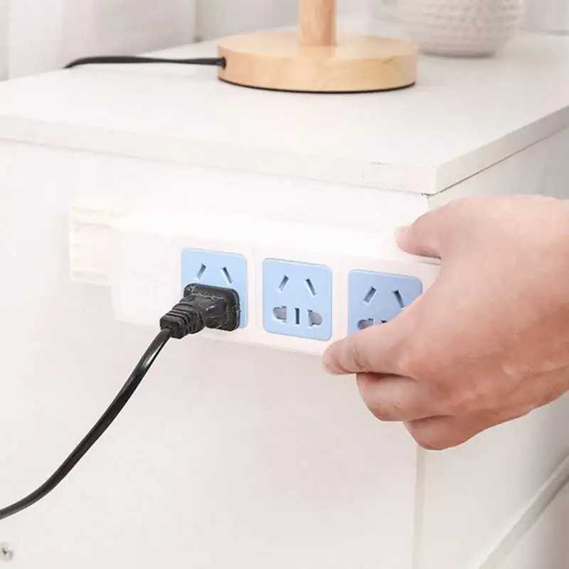 

Power Board Fixing Clip Free Punching Adhesive Paste Separation Strip Plug-in Board Desktop Socket Holder Cable Storage Device
