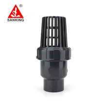 Sanking UPVC 20-63mm Single Union Swing Foot Valve PVC Plastic Foot Valves Foot Valve For Water