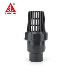 Sanking UPVC 20-63mm Single Union Swing Foot Valve PVC Plastic Foot Valves Foot Valve For Water