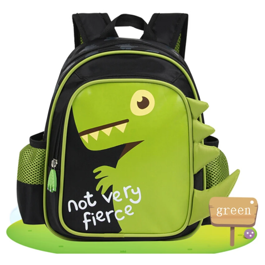 0.3KG Green DJ Мальчик школьная Детская сумка-рюкзак сумка с динозавром детский сад школьная сумка Динозавр Детский рюкзак - Цвет: 0.3KG Green
