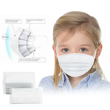 

100pcs Disposable Boy And Girl Cartoon Masks For Children 3-layer Mask Cloth Mouth Cover Washable Reuseable Mouth Face Mask