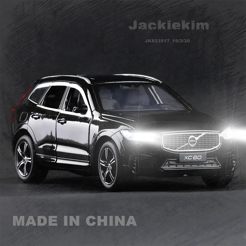 

JK1/32 Volvo XC60 Off-road Six Door Metal Sound And Light Warrior Alloy Car Model Toy Furnishings Collection