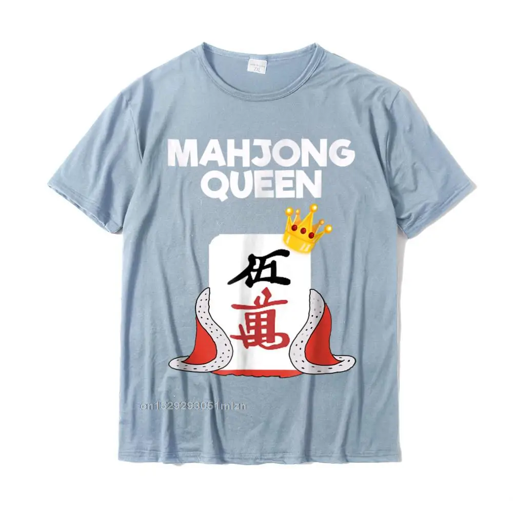 Latest Male Tops Tees Camisa Summer T Shirts All Cotton Short Sleeve Normal Tops T Shirt Round Collar Drop Shipping Mahjong T-Shirt - Funny Mahjong Queen__5233 light