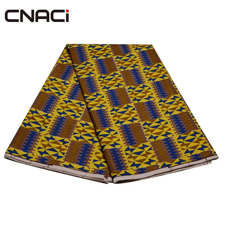 CNACI африканская мода Гана Кенте ткань настоящая восковая ткань Лоскутная Ткань Воск полиэстер материал Анкара Африканский Воск печатная ткань