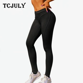 

TCJULY New Design Sports Leggings Fitness Women High Waist Push Up Workout Pants Breathable Quick Dry Flex Black Fitness Leggins