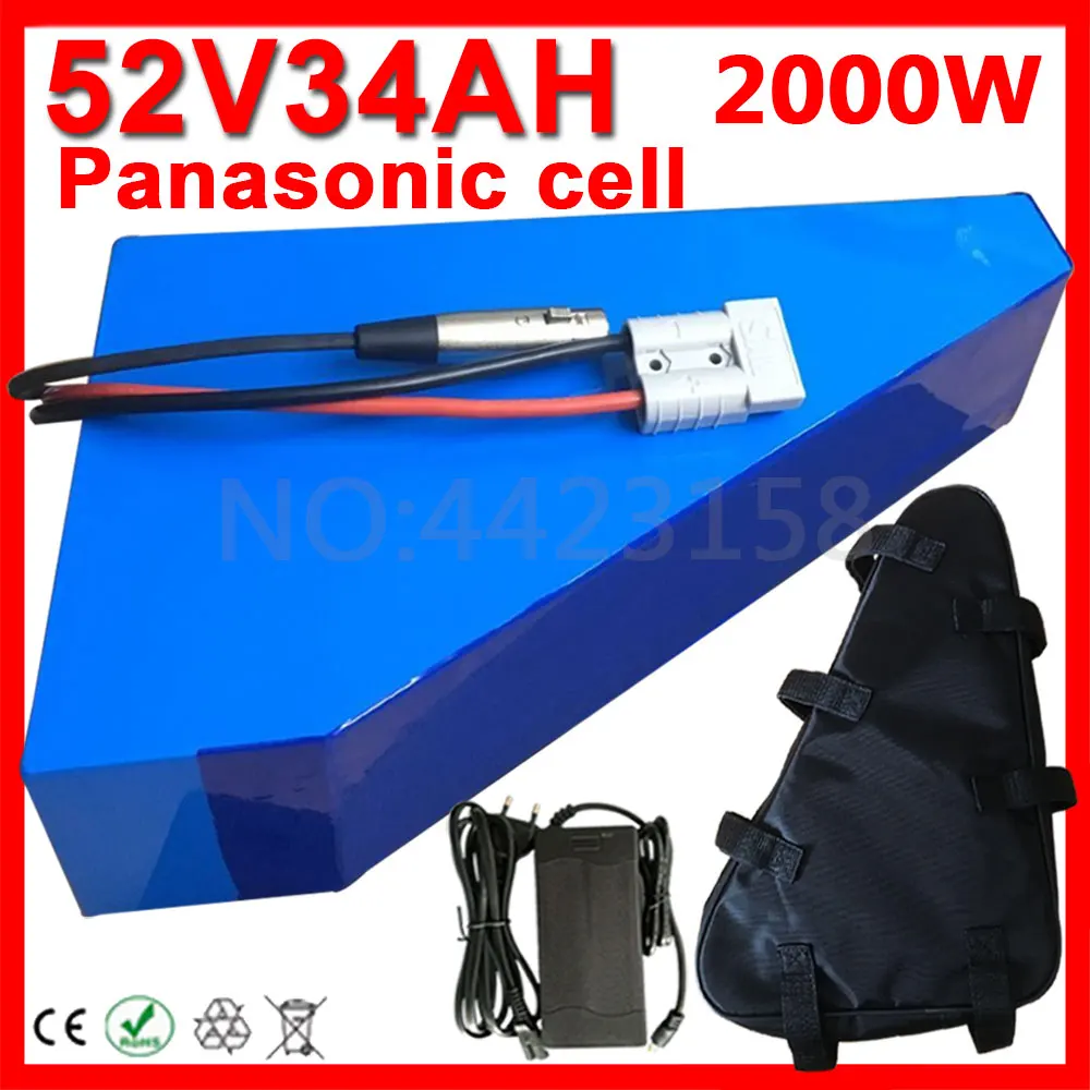 Литиевая батарея Panasonic 52 в 17 Ач 20 24 27 30 35 для 48 В/52 1000 Вт 1500 2000 | Спорт и развлечения
