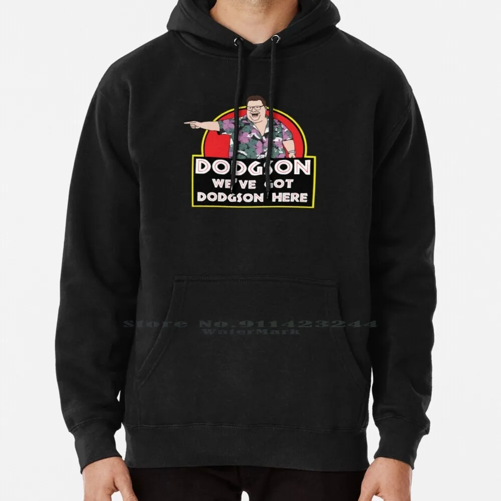 We'Ve Got Dodgson Here Hoodie Sweater 6Xl Cotton World Dodgson Dinosaur T Rex Raptor Blue Movie Funny Parody Indominus Rex