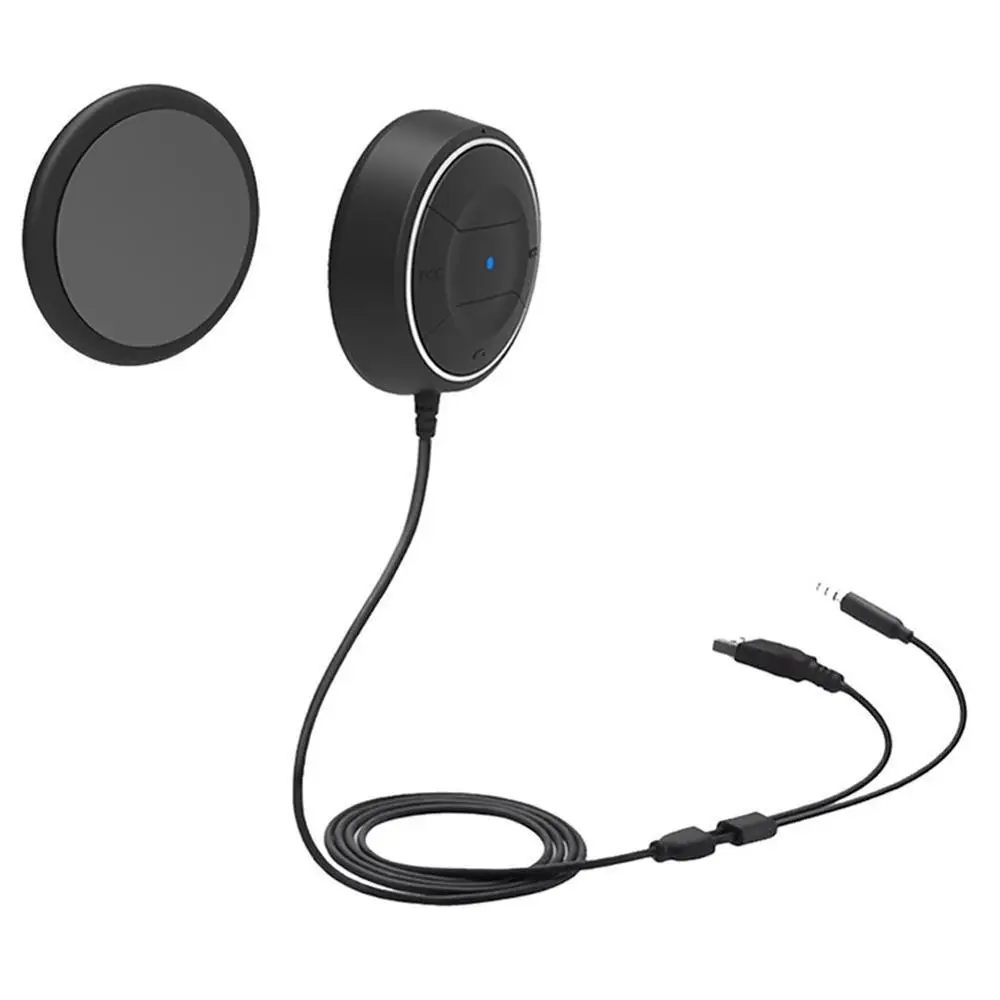 

Car Kit 3.5mm Wireless Bluetooth 4.0 Audio Music Receiver Hands-Free Speakerphone With Mic Dual USB Car Charger