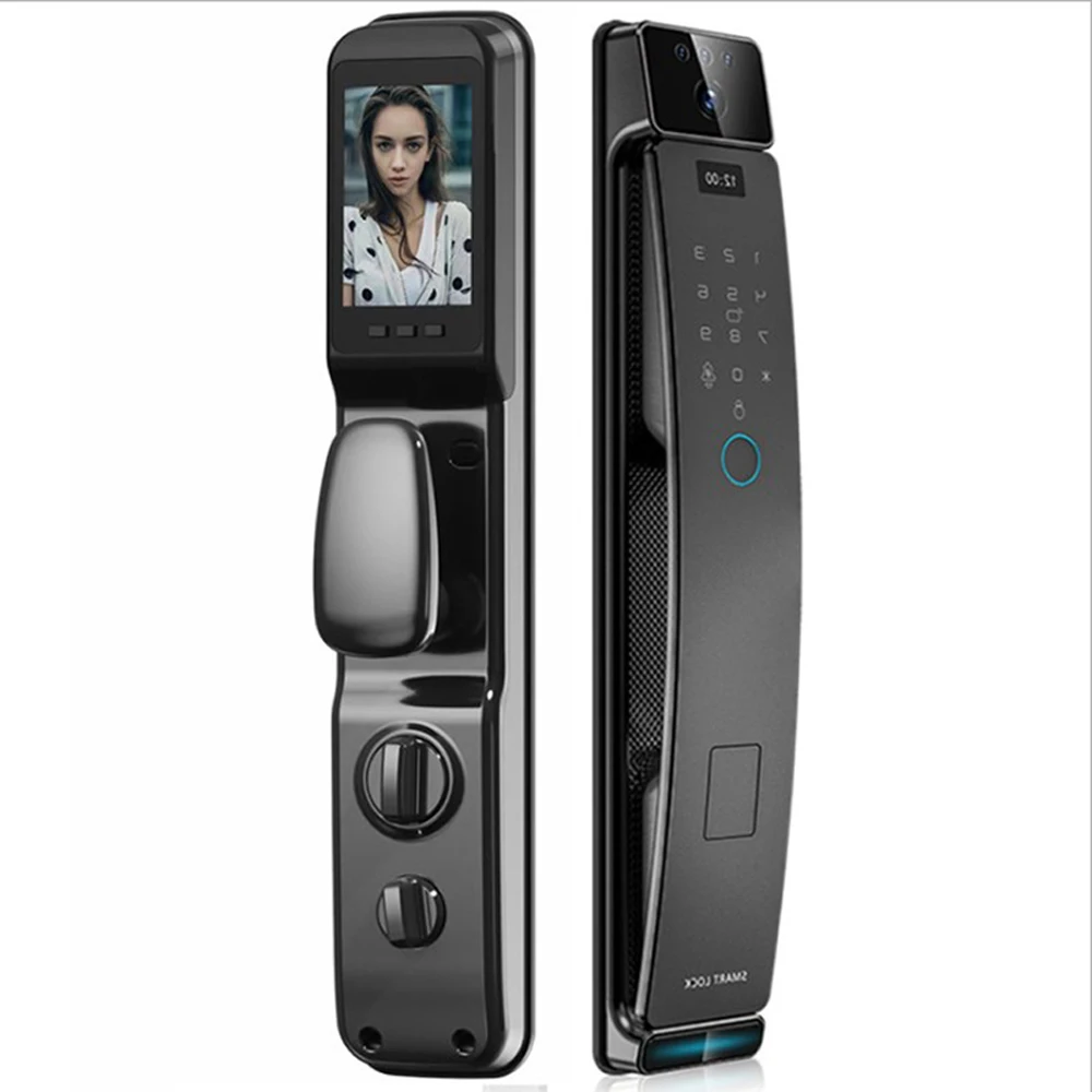 

3D face recognition intelligent lock security door cat eye fingerprint lock automatic face brushing password lock mobile phon