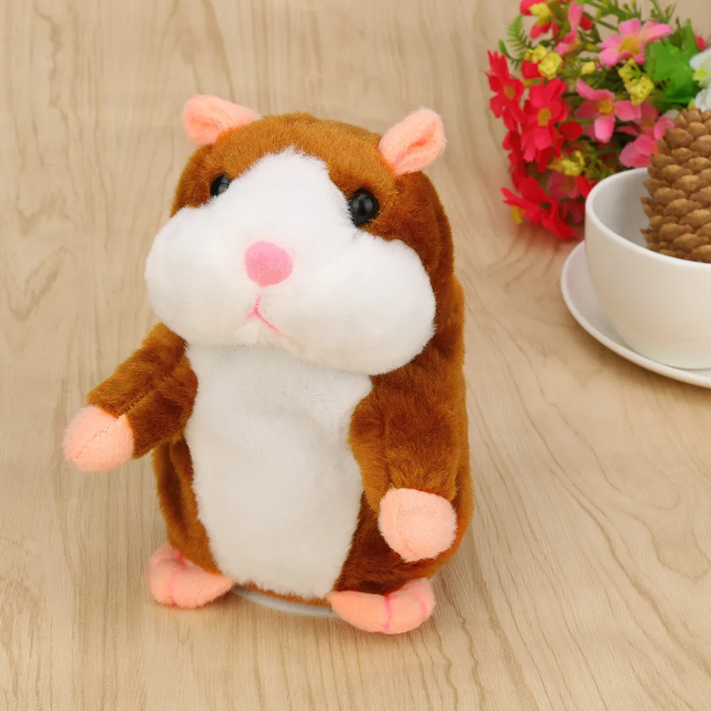 Hamster de peluche parlante de 15cm, juguete de peluche electrónico para chico