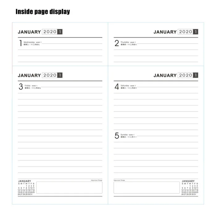 Учебный ежедневник ежемесячный и недельный датированный календарь Органайзер книга А5 плотная бумага 360 страниц MU8669