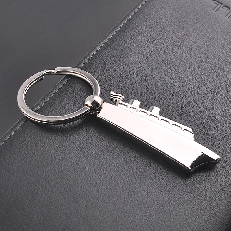 

Fashion Boat Keychain Creative 3D Metal Car Keyring Bag Key Holder Pendant