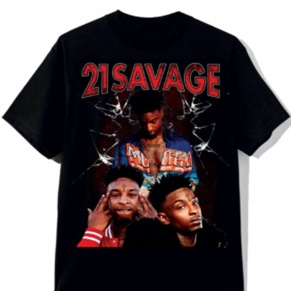 Винтаж Ретро 90s футболка 21 savage | Мужская одежда