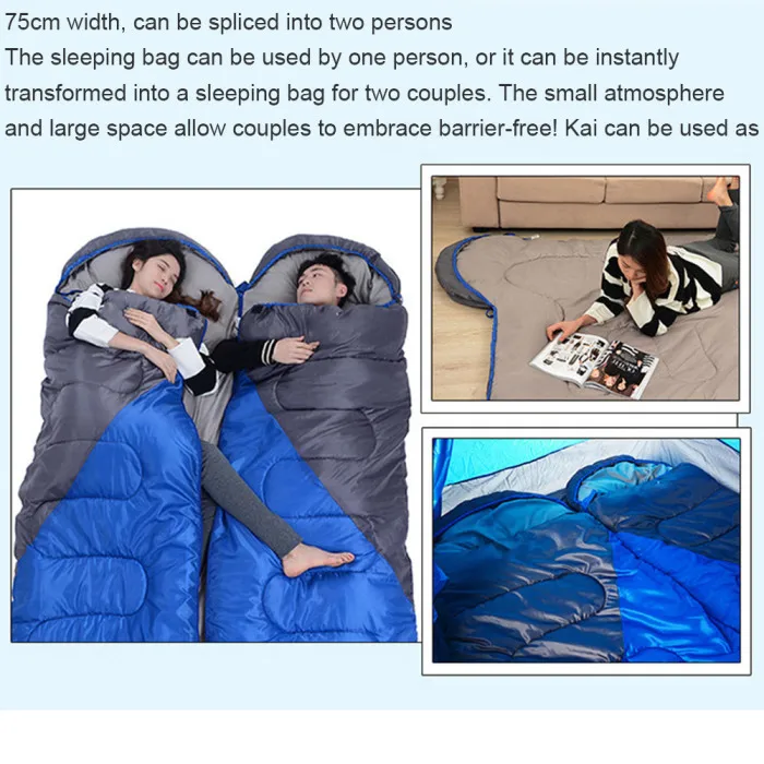 Портативный Сверхлегкий спальный мешок, водонепроницаемый теплый спальный мешок для взрослых, походный спальный мешок S66