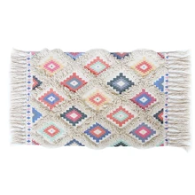 60x90 см хлопковый богемный коврик с геометрическим рисунком народный ворсовый коврик ковер с длинной бахромой прикроватный коврик для кухни длинный коврик для ног коврик для двери