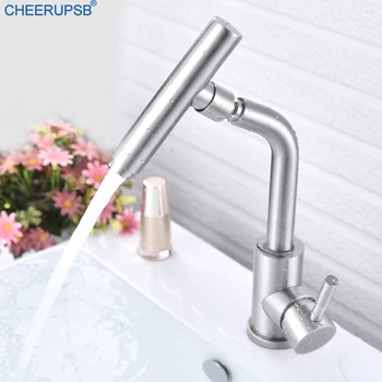 

Bathroom Tap Rotatable Basin Mixer Faucet Deck Mounted Ceramic Spool Hod Cold Taps Single Handle Single Hole Stream Faucets K053