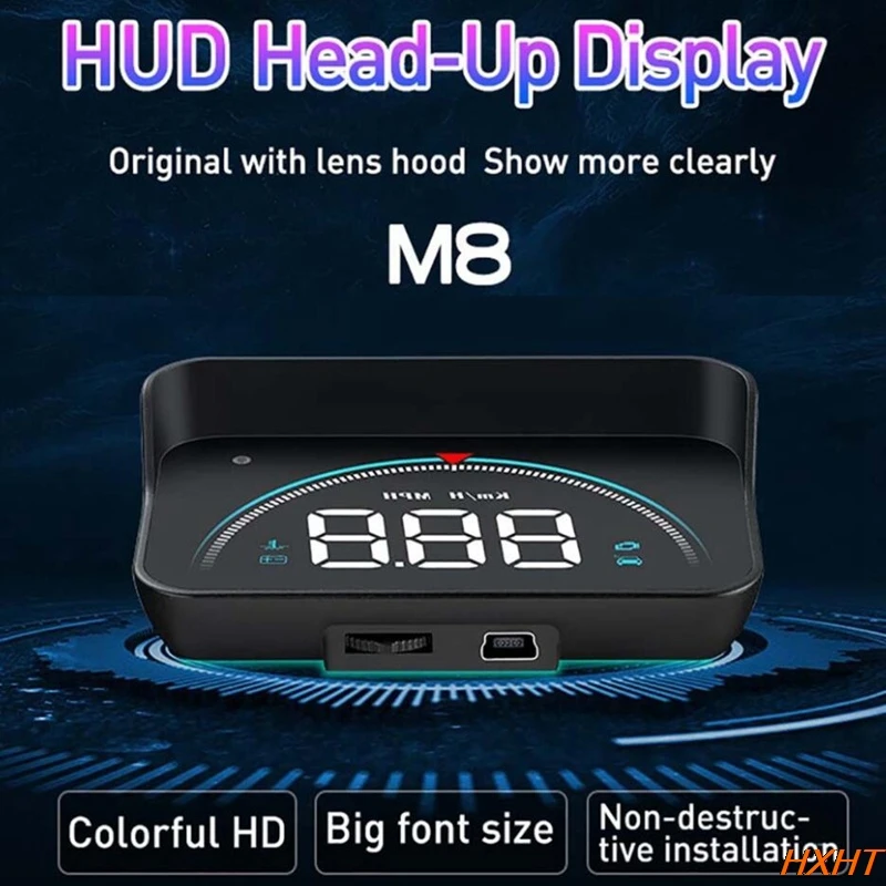 

M8 Car HUD Head Up Display OBD2 II EUOBD Overspeed Warning System Projector