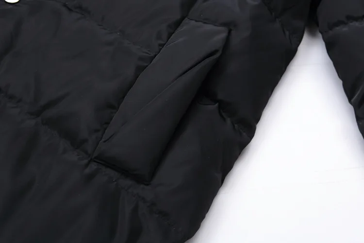 Europe And America Winter Loose Style Hooded Mid-length down Jacket Women's Thick Coat Tibetan Meat God Clothes