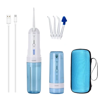 

New Cordless Oral Irrigator 3 Modes Smart Screen Portable Water Dental Flosser Rechargeable USB Tooth Pick Floss 2 Jet Tip 300ml