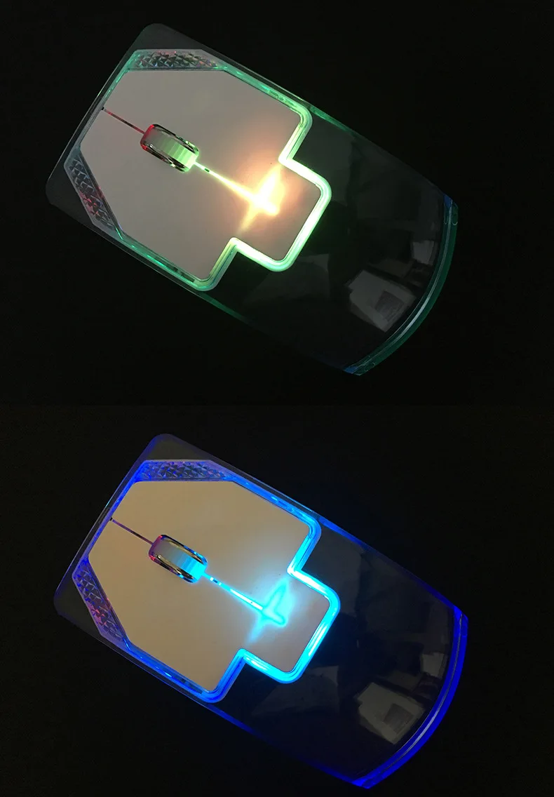 wired computer mouse Transparent Colorful Glowing Mouse 2.4G Wireless Ergonomics Optical Mouse Computer Gaming Mouse Silent Mouse for Laptop Pc best pc gaming mouse