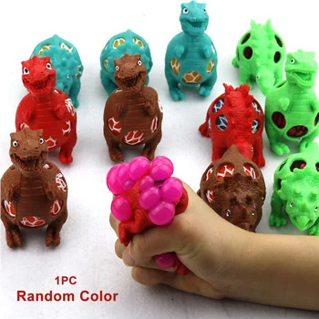 

Random Dinosaur Sensory Kids Mesh Decompression Tool Adults Cute Gift Fidget Stress Relief Grape Ball Kill Time Squeeze Toys