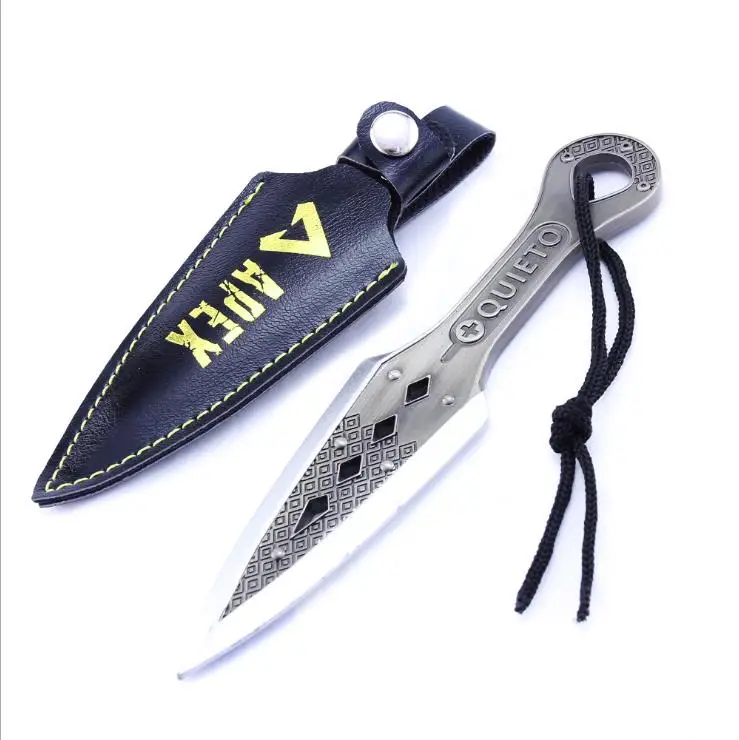 15cm Game Apex legends Weapons Figures Wraith Metal Sword with Leather Case Action Figure Collection Keychain Toys for Boys Kids