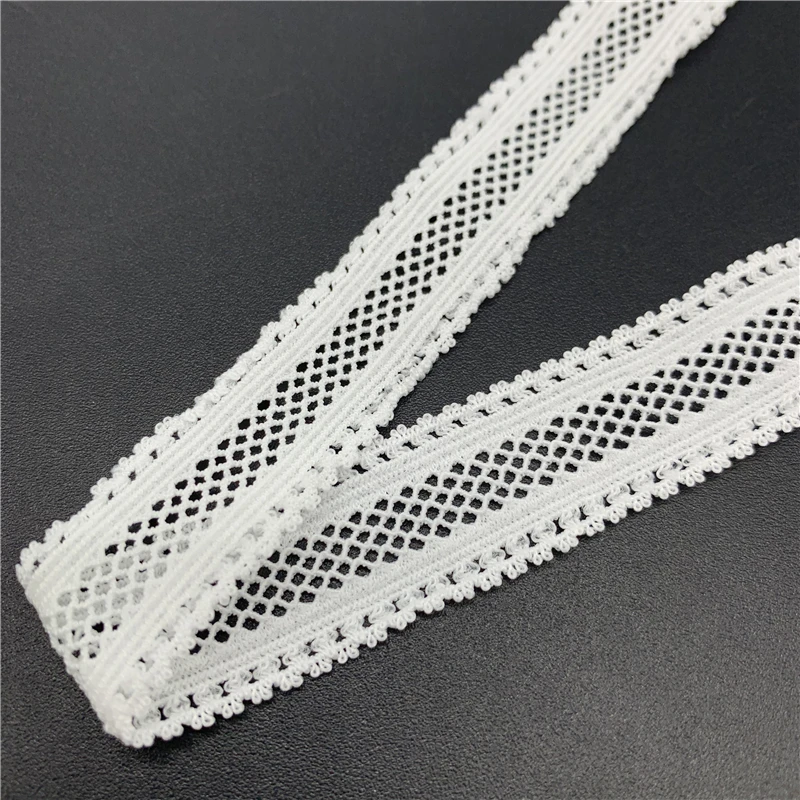 15mm Elastic Grid Ribbon Fold Over Spandex Elastic Band 5yards/Lot For Sewing Lace Trim Waist Band Garment Accessory ribbon decoration ribbon supplies sewing ribbon lace trim ribbon