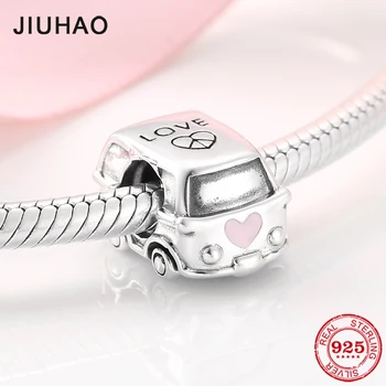 

Fashion Simple 925 Sterling Silver Wedding car Bead Love for Jewelry Making Fit JIUHAO Charms Bracelet Bangles DIY Gift