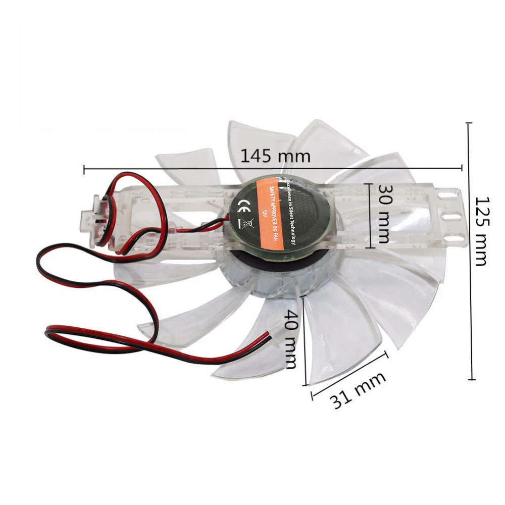 DC 12V 0.35A/0.32A Brushless Fan 11 Leaves Plastic Transparent Color Chicken Incubator Accessories Cooling Fan 2