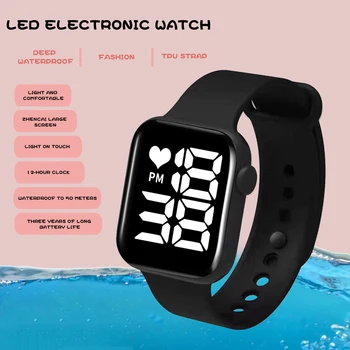 Relojes digitales de pulsera para hombre y mujer, pulsera electrónica LED deportiva, a prueba de agua, a la moda, Simple, masculino