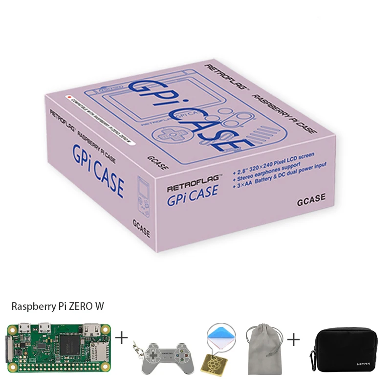 In Stock! Retroflag GPi CASE Kit with 32G Micro SD Card Heatsink Carrying Bag for Raspberry Pi Zero / Zero W / Zero 2 W 