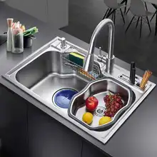 Кухонная раковина или плавающая раковина, Овощная раковина, миска из нержавеющей стали, кухонная раковина толщиной 1,2 мм над столовым столом