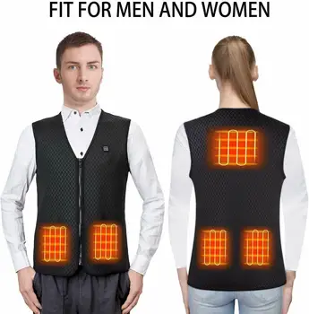 

Heated Vest Warm Winter Warm Electric USB Jacket Men Women Heating Coat Thermal Underwear Jacket Set Clothes M-4XL