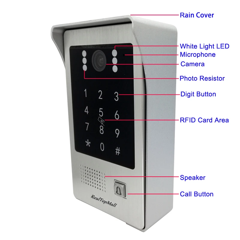 720P wifi IP " сенсорный экран видеодомофон дверной Интерком охранника+ RFID доступ для дома удаленный разблокировка дверной замок