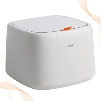 

Household 10kg Rice Bucket Plastic Rice Container Moisture-proof Insect-proof Sealed Grain Storage Bin for Kitchen (White)