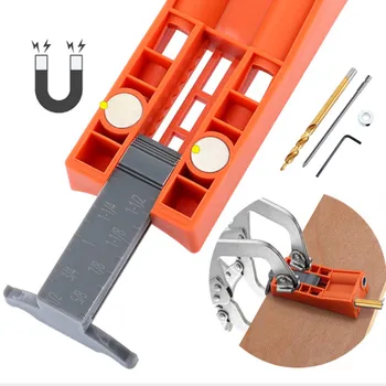 

Adjustable Punch Bit Locator ABS Plastic Tape Magnetic Inch Adjustable Bit Locator Woodworking Tools#/20