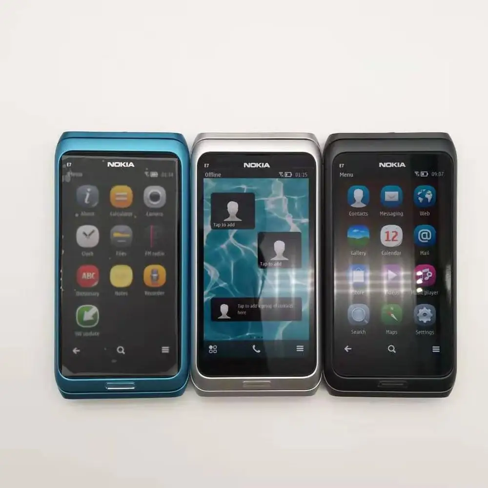 E7 Разблокированный Мобильный телефон Nokia E7 4," дюймов Камера 8.0MP gps wifi 16GB Storange Nokia смартфон