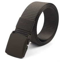 

New Fashion Unisex Plain Webbing Mens Boys Waist Belt Waistband Casual Multicolor Rainbow Colorblock Canvas Belt