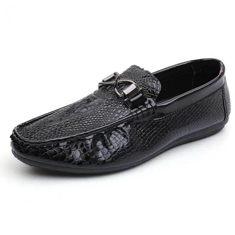 

Moccasins Mens Casual Slip On Shoes Crocodile Loafers Male Breathable Comfortable Driving Shoe Flats Spring Soft Leather Shoes