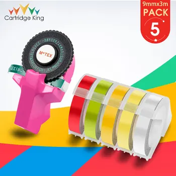 

Small MOTEX E101 Manual Label Printers 9mm 3D Embossing Tapes for Dymo Embossing Label Makers Manual Typewriter Printer Machine