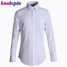 Fairview Dragon, одноцветная Мужская рубашка с вышивкой, брендовая мужская сорочка с длинным рукавом, черная, белая, деловая, Мужская одежда, рубашки, M-4XL