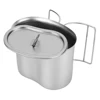 Stainless Steel Canteen Cup with Handle Camping Hiking Water Cup 1